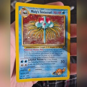 Pokemon Misty's Tentacruel Card - Yellow and Blue